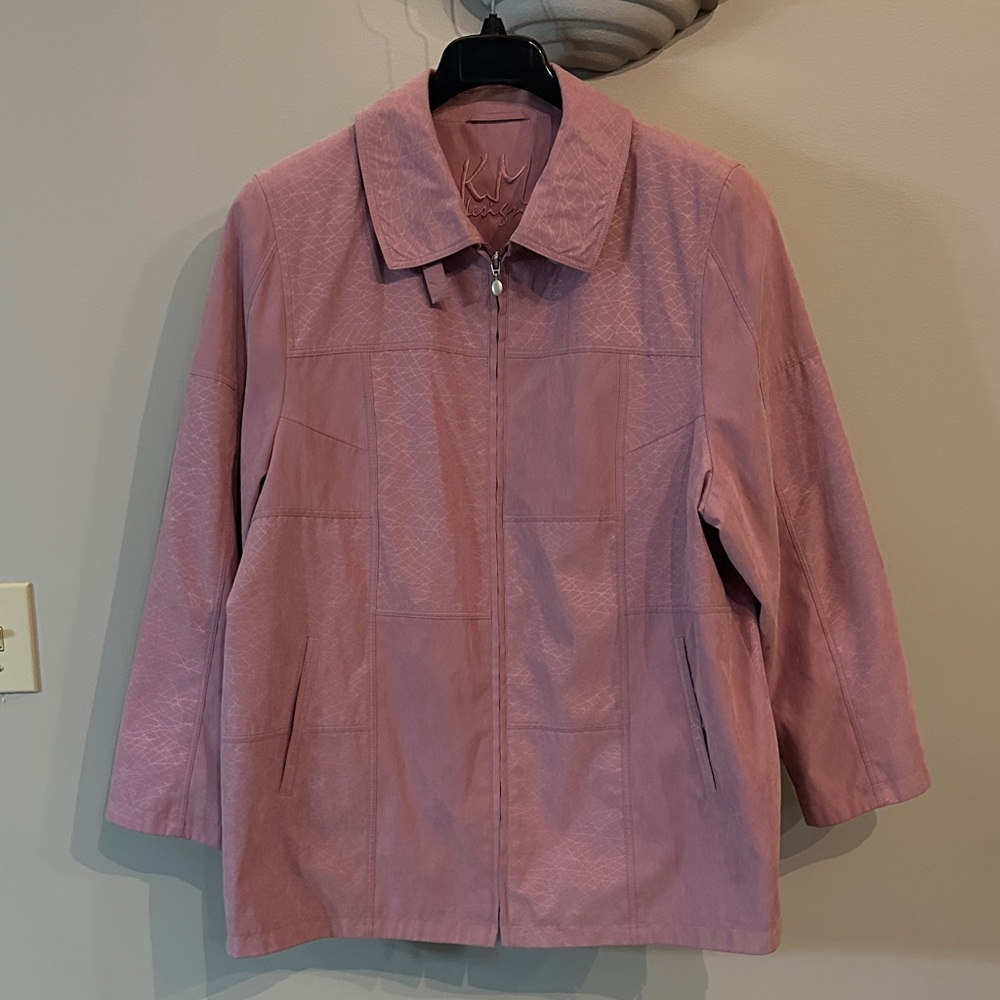 KM Design women’s mauve faux suede jacket